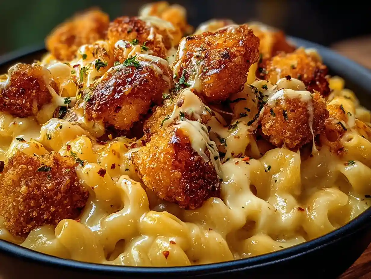 Honey Pepper Chicken Mac and Cheese