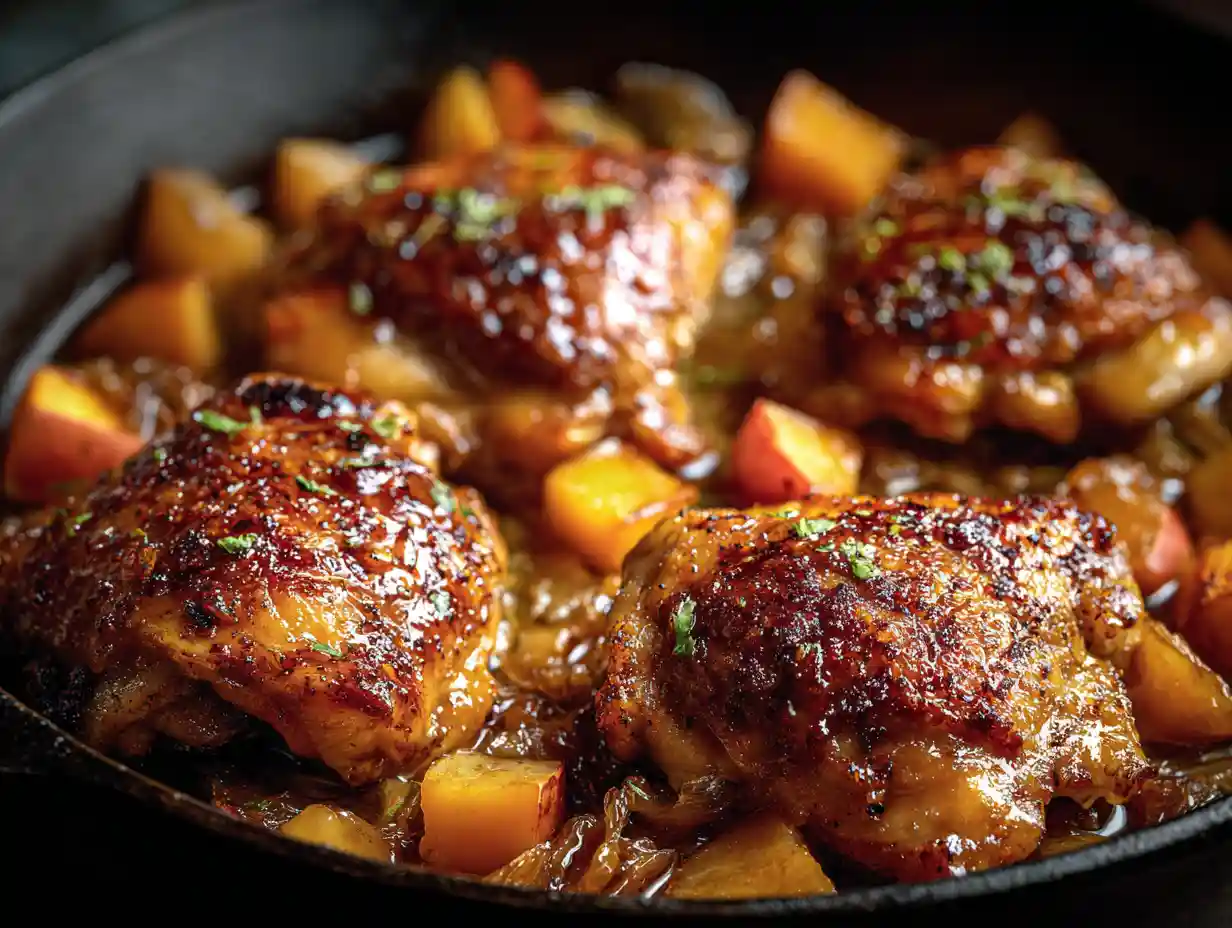 Maple-Glazed Chicken with Sweet Potatoes