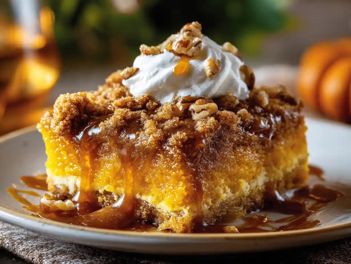 Pumpkin Dump Cake Recipe