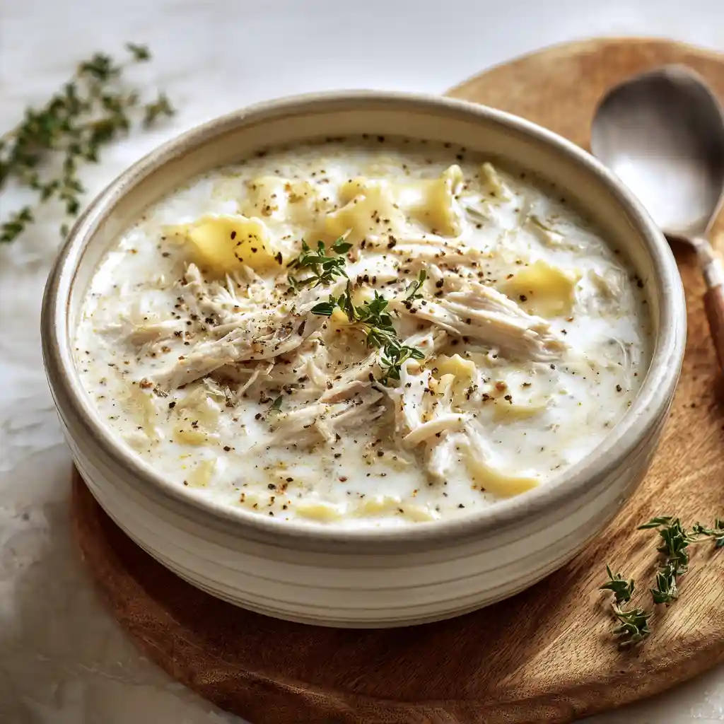 White Chicken Lasagna Soup