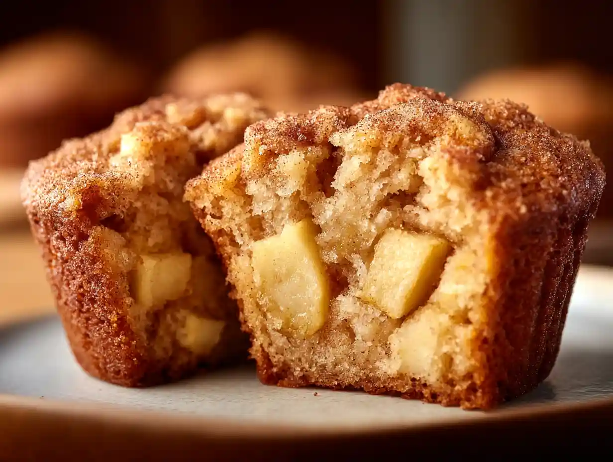 apple muffins with fresh apples