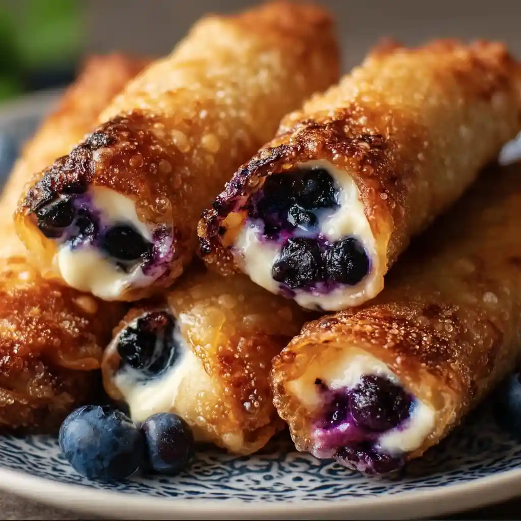 Blueberry Cream Cheese Egg Rolls