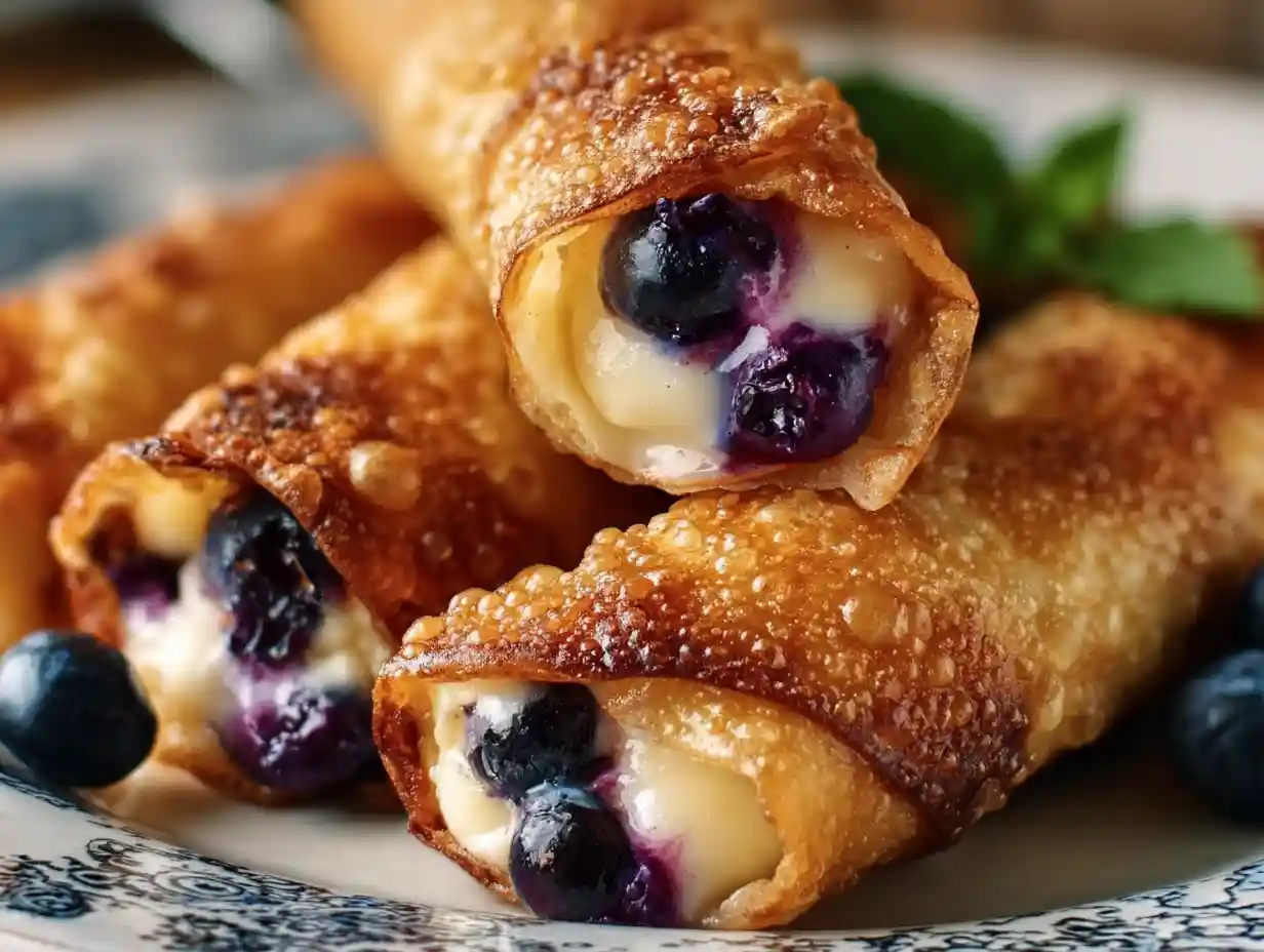 Blueberry Cream Cheese Egg Rolls
