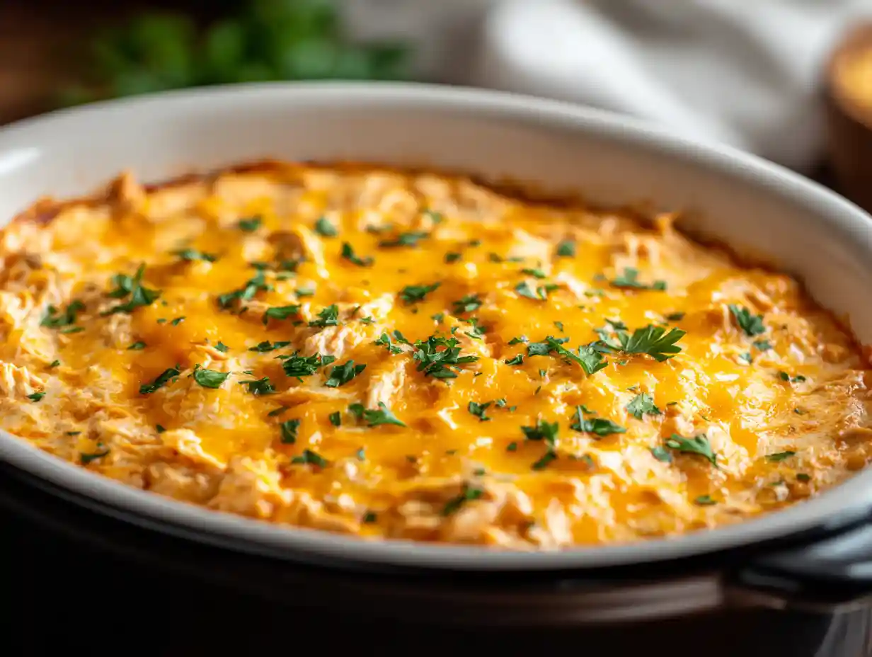 Buffalo Chicken Dip in a Crock Pot
