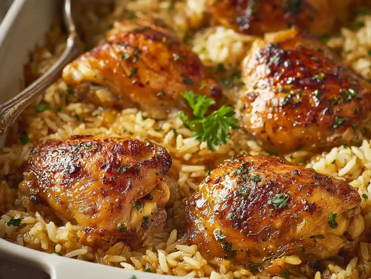 Chicken Thighs and Rice