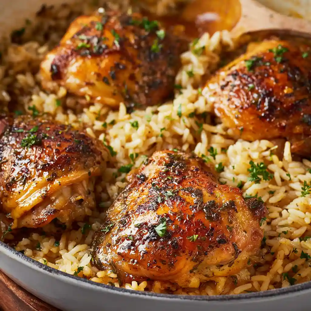 Chicken Thighs and Rice