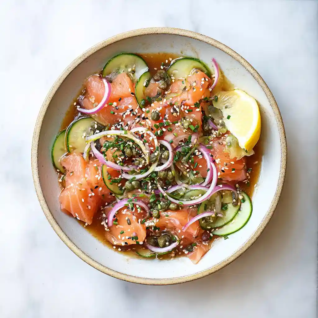 Miso Soy Salmon Sashimi Bowl