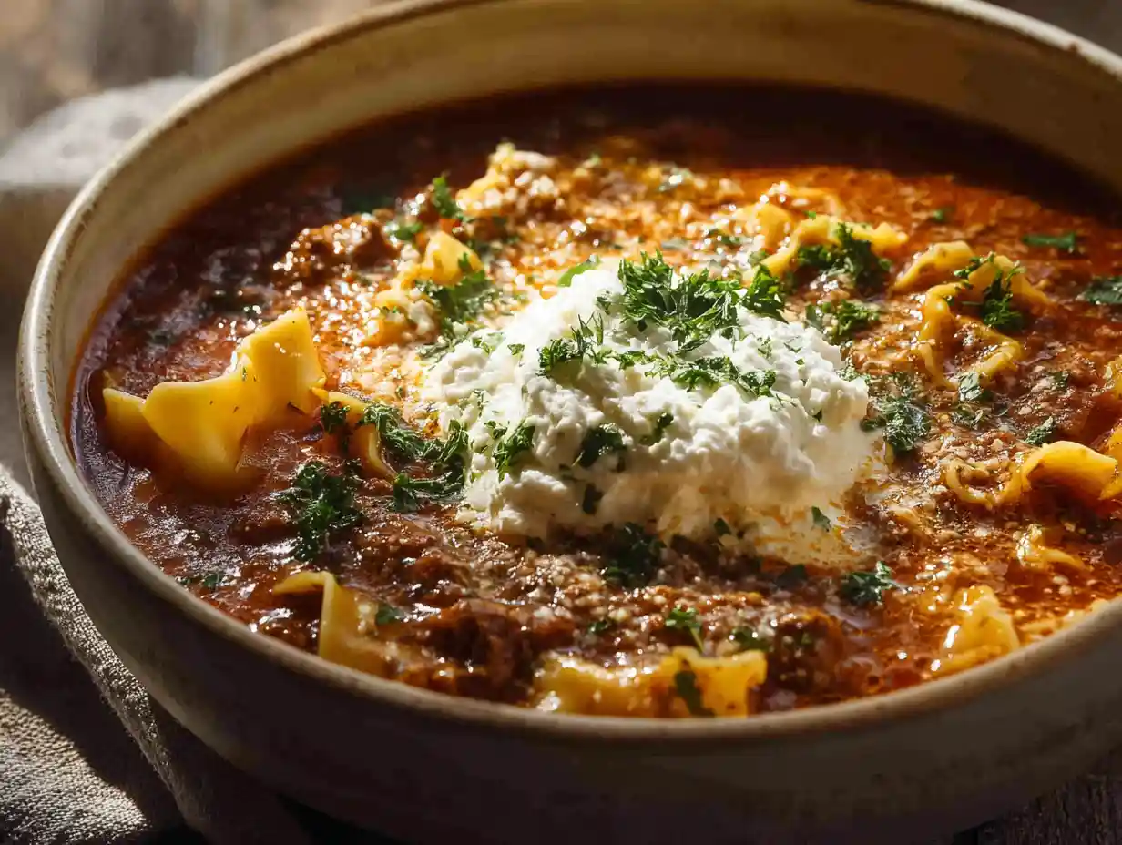 One-Pot Lasagna Soup