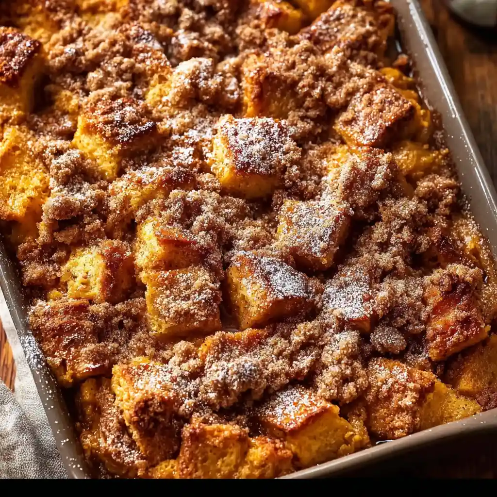 Pumpkin Spice French Toast Casserole 