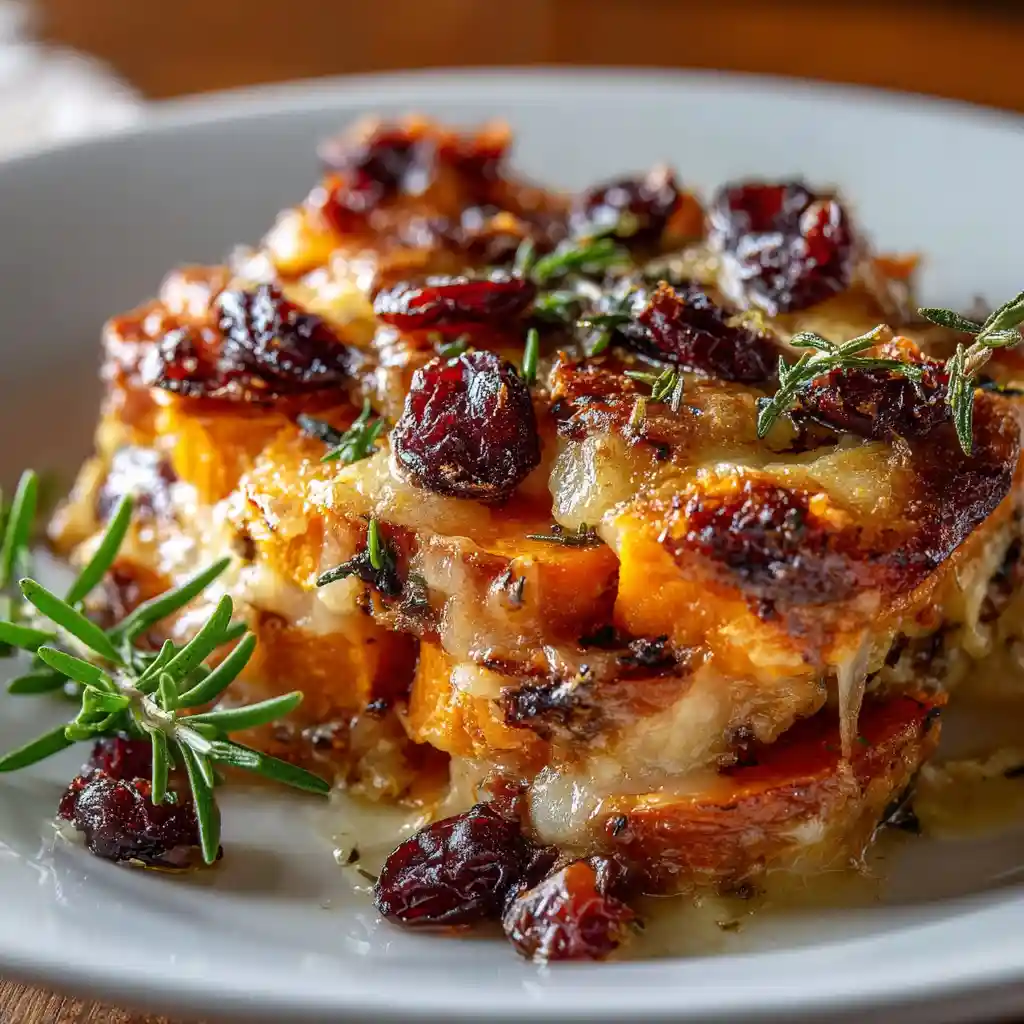 Sweet Potato and Cranberry Gratin