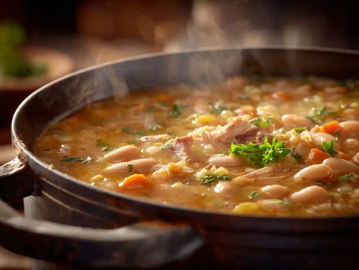 White Bean Soup with Smoked turkey
