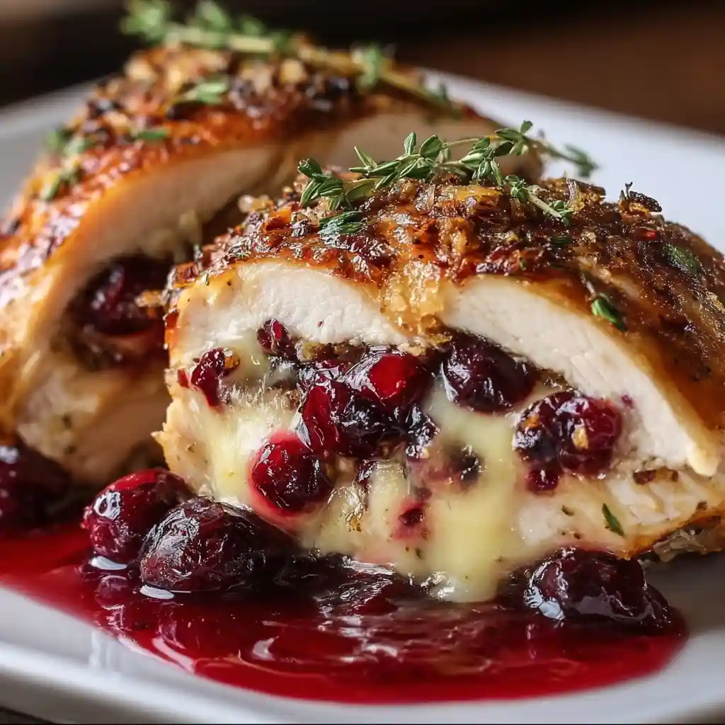 Cranberry Brie Stuffed Chicken