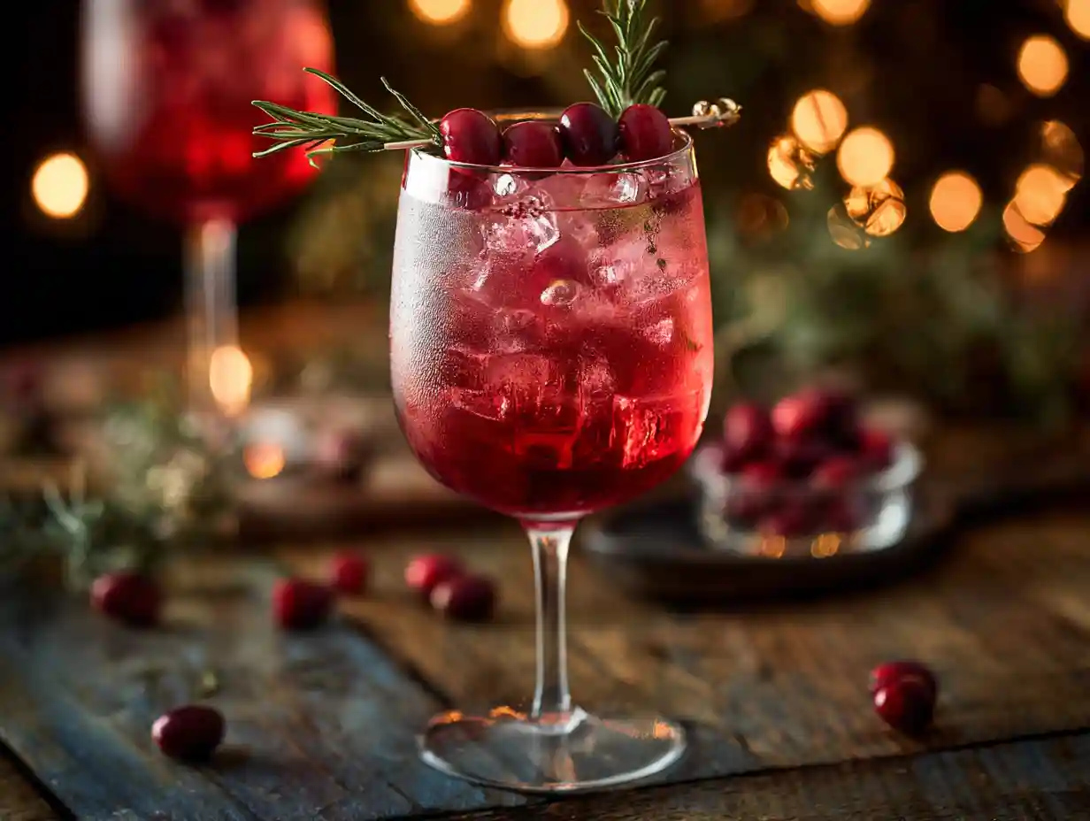 Cranberry Gin Spritz Mocktail