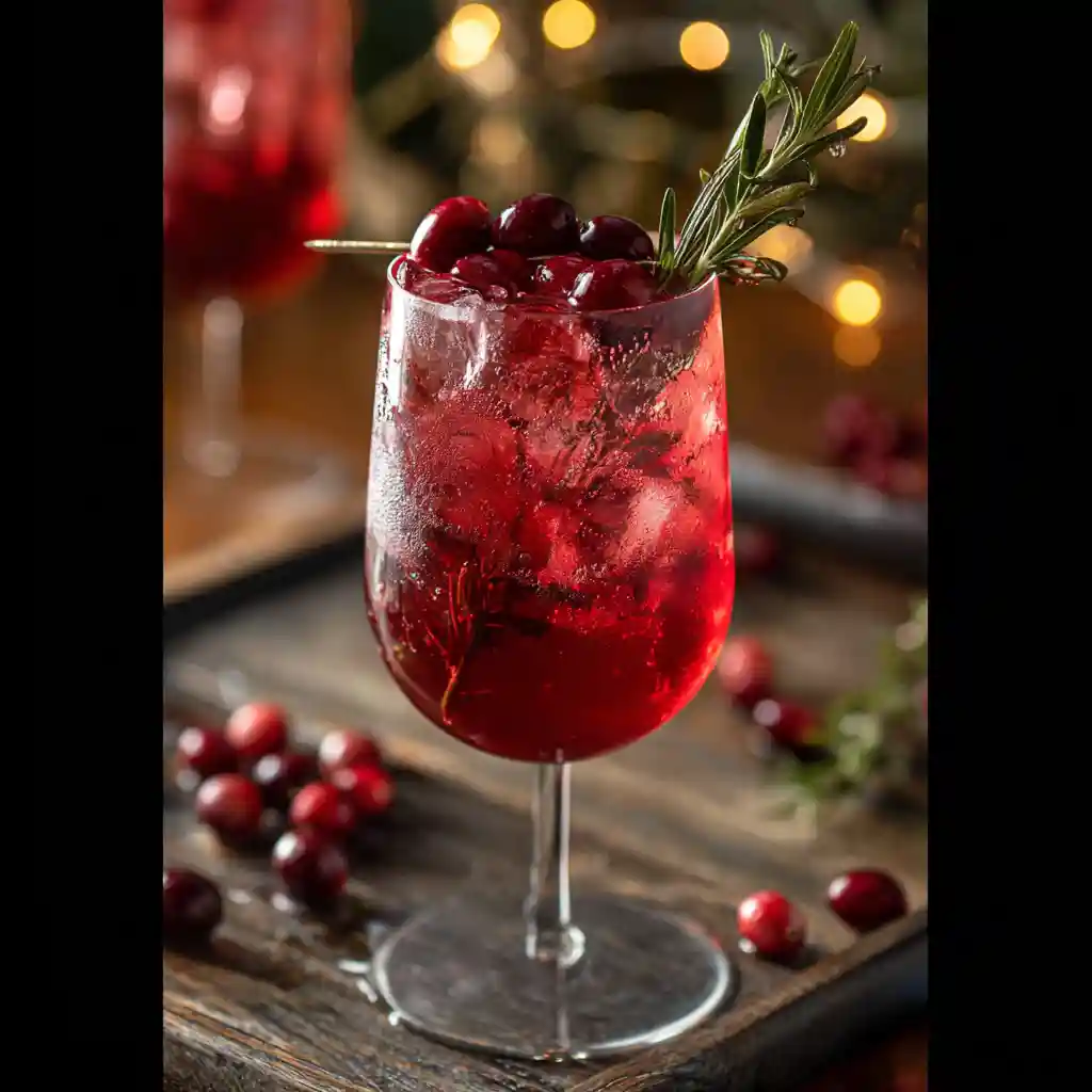 Cranberry Gin Spritz Mocktail
