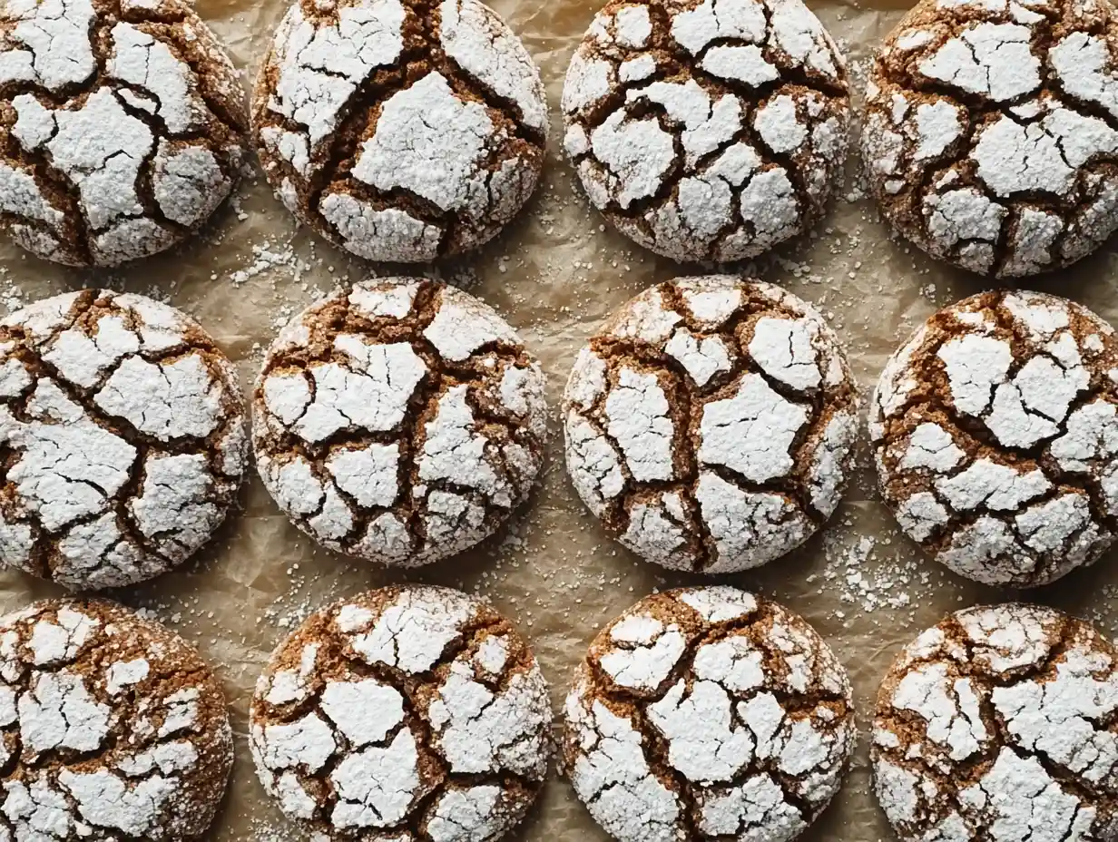 Gingerbread Crinkle Cookies