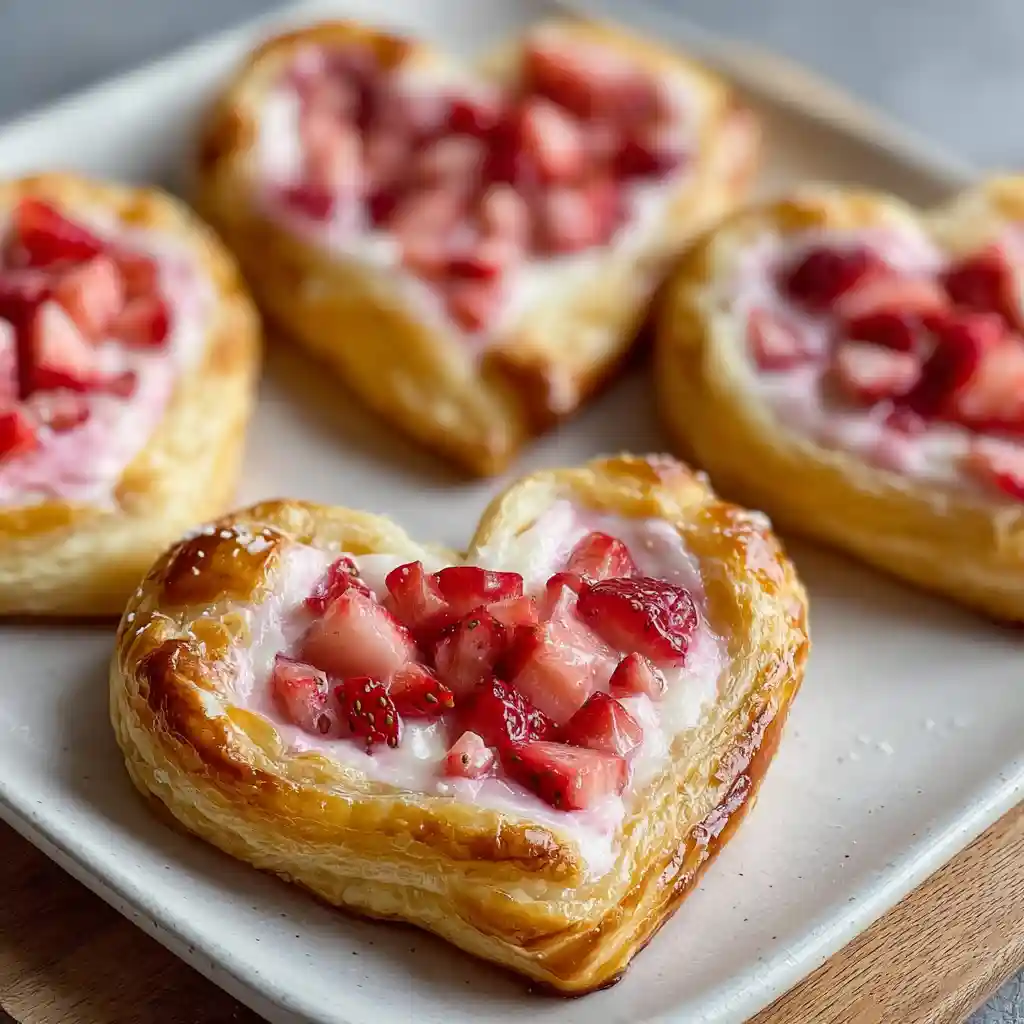 Strawberry Cream Cheese Heart Danishes