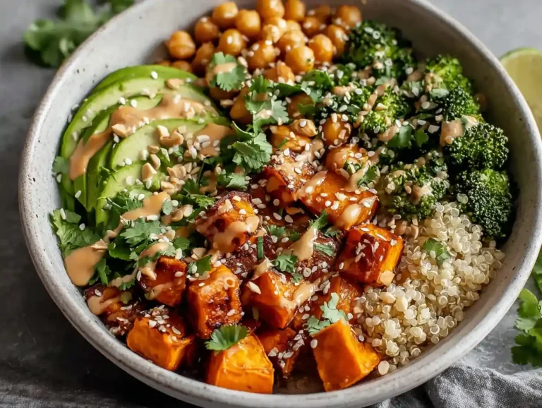 Thai Peanut Sweet Potato Buddha Bowl