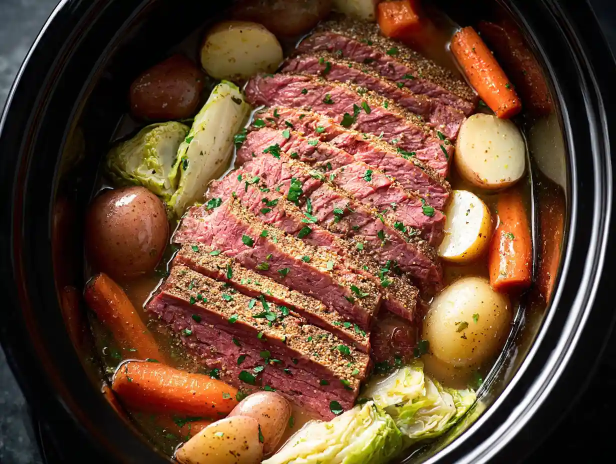 Slow Cooker Corned Beef and Cabbage