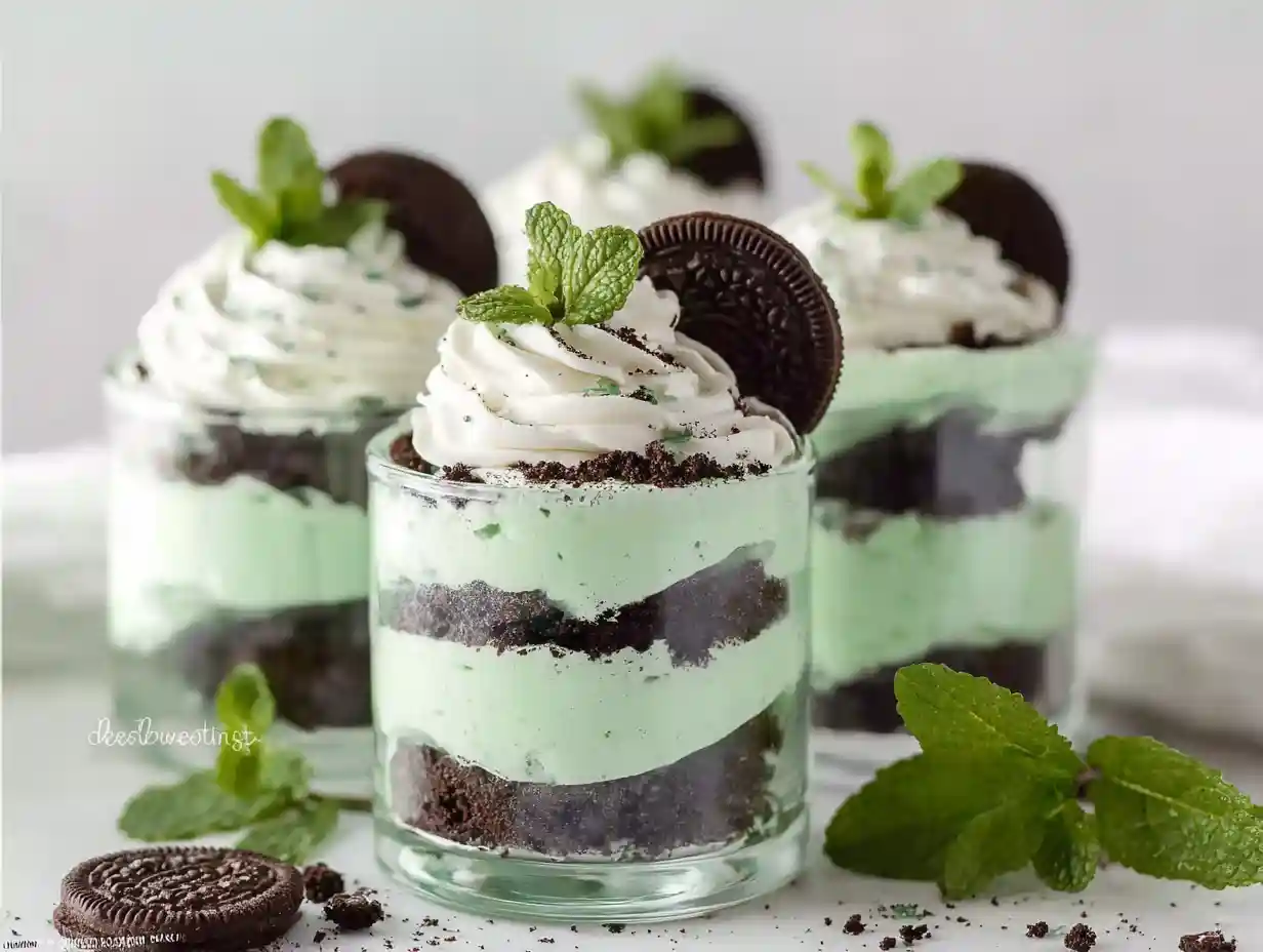 St Paddy's Mint Cheesecake Cups
