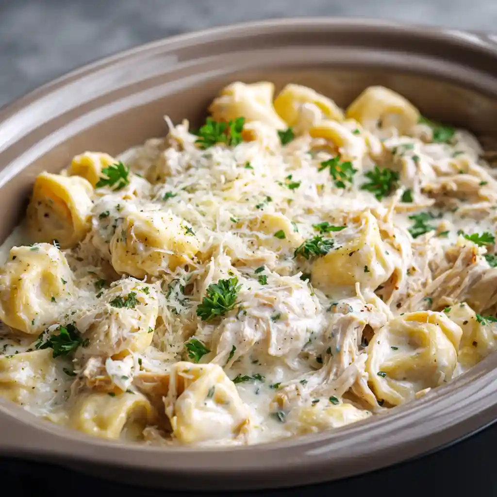Crockpot Chicken Tortellini