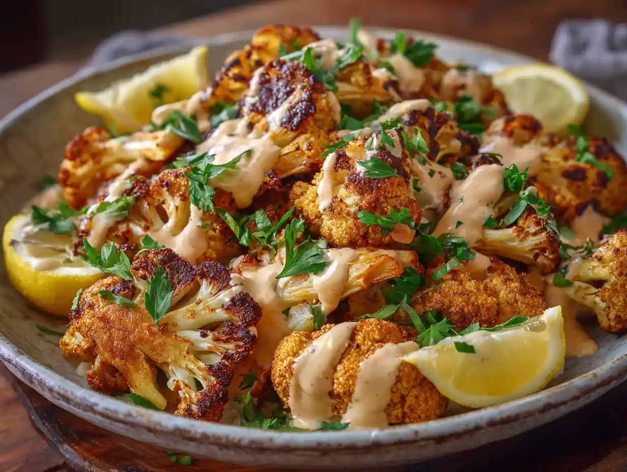 Vibrant Moroccan Cauliflower with Tahini-Honey