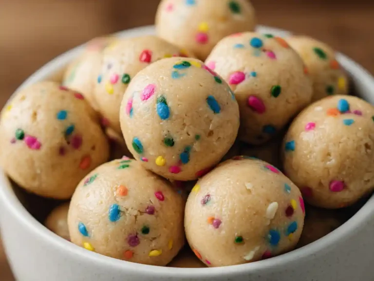 No-Bake Cake Batter Protein Bites