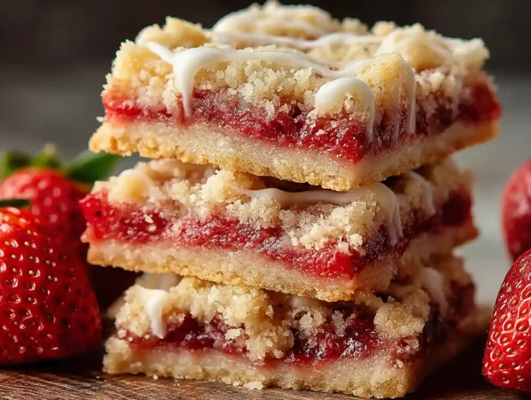 Strawberry Shortcake Bars with Buttery Crust